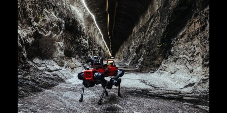 Embedded thumbnail for Испытание собаковидного робота в финском подземном хранилище РАО и ОЯТ Onkalo