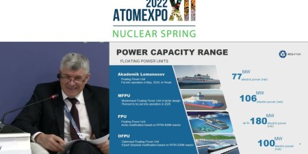 Embedded thumbnail for Глава Атомэнергомаша Андрей Никипелов представил перспективы строительства новых плавучих энергоблоков на АТОМЭКСПО-2022