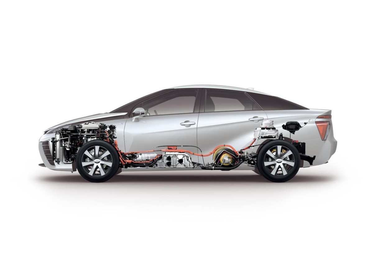 Автомобиль Toyota Mirai с водородным двигателем