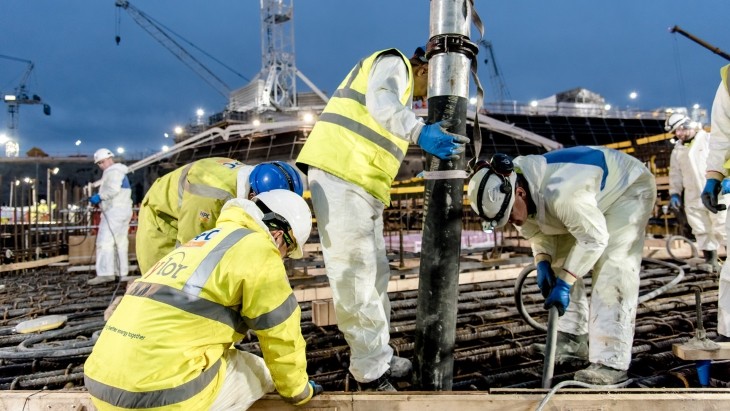 Заливка первого бетона на АЭС «Хинкли пойнт С» EDF