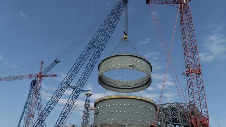 Второй блок АЭС «В.С.Саммер» во время строительства SCE&G