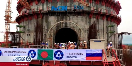 Embedded thumbnail for Установка корпуса реактора на первом блоке АЭС «Руппур» в Бангладеш