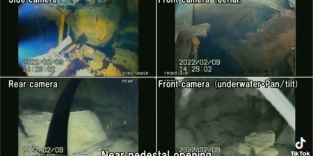Embedded thumbnail for Кориум аварийного ядерного реактора АЭС Фукусима на камерах подводного робота