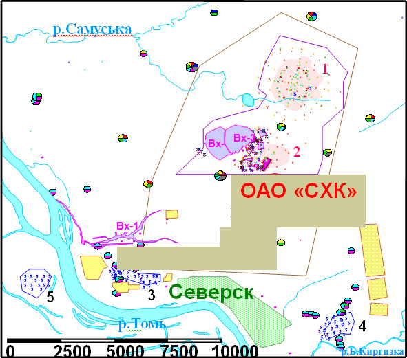 Карта северска с домом