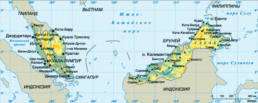 Физическая карта Малайзии. Карта Малайзии географическая. Столица Малайзии на карте. Карта малайзия на русском языке