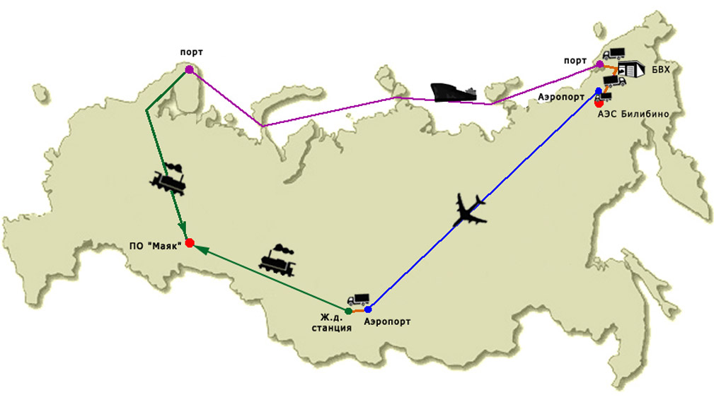 Билибинская аэс карта