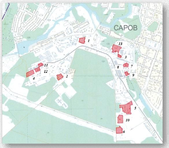 Зато саров карта
