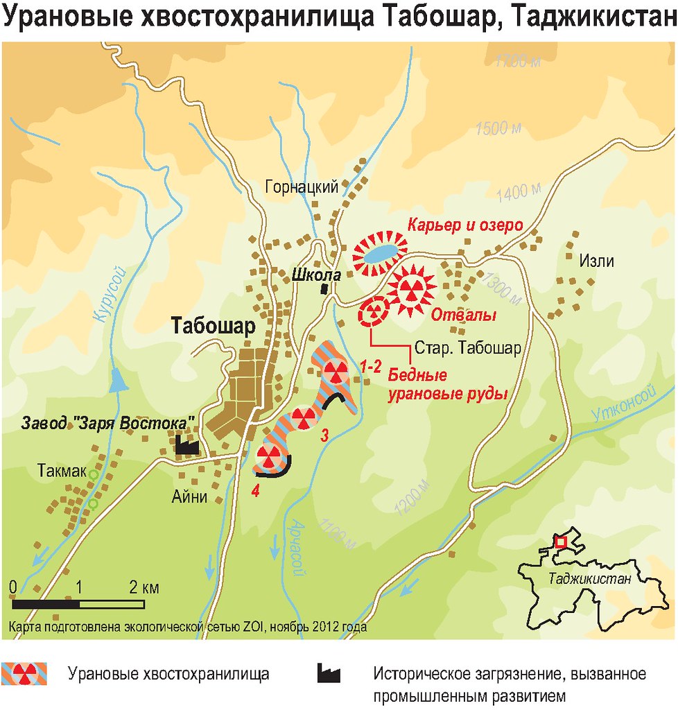 Карта месторождений таджикистана