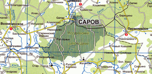 Саров нижегородская область карта