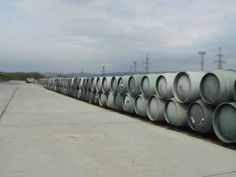 Хранилище гексафторида урана на ЭХЗ (фото - Atomic-energy.ru)