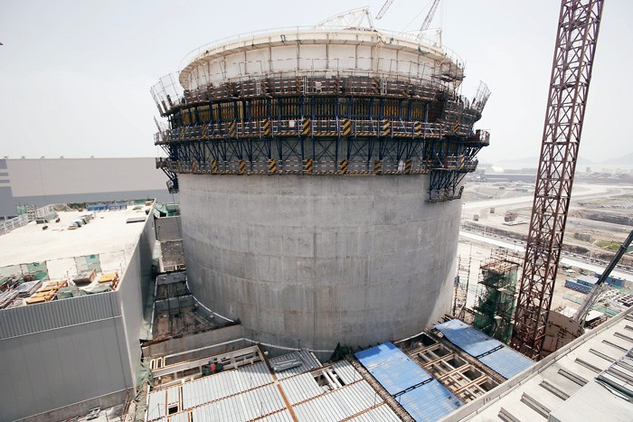 Здание контайнмента на стройплощадке АЭС "Саньмень", фото: Sanmen Nuclear Power Co., Ltd.