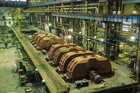 Паровая турбина мощностью 1200 МВт для Нововоронежской АЭС-2 (Фото: ОАО "Силовые машины")