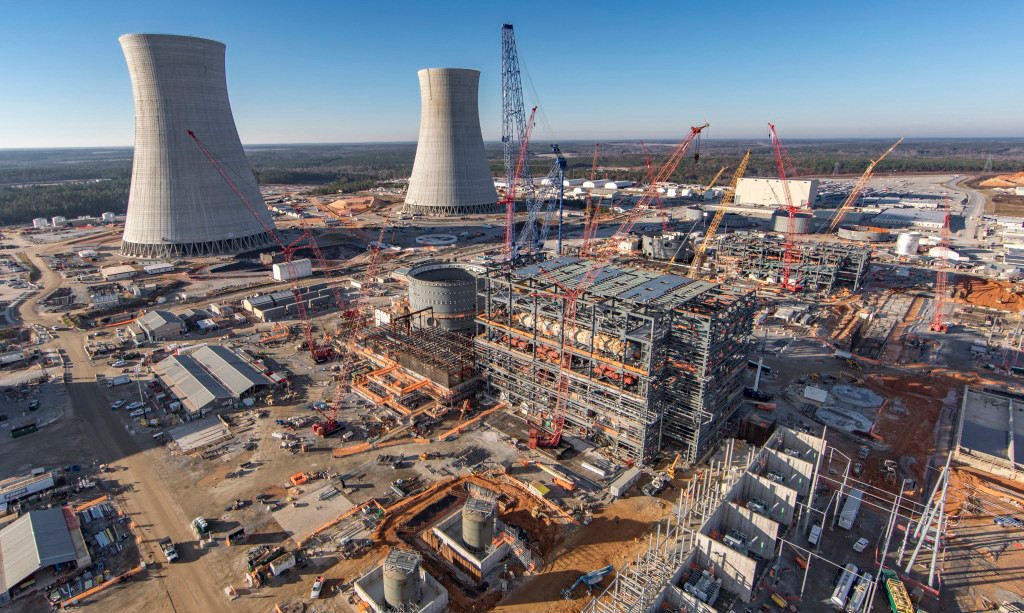 Площадка строительства 3 и 4 блоков АЭС Vogtle, декабрь 2016 года