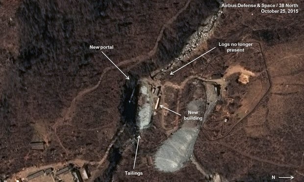 Вид полигона Пхунгери из космоса