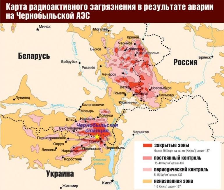 Карта датчиков радиации