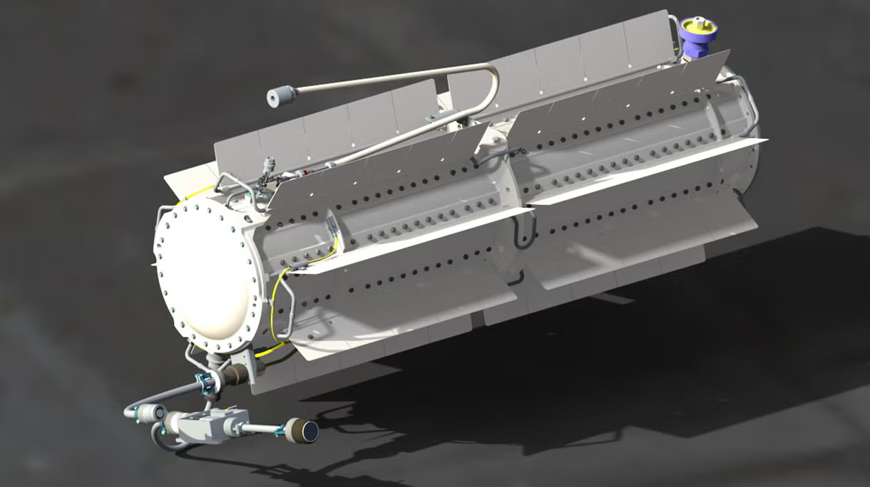 Концептуальное изображение РИТЭГа нового поколения L3Harris в полетной конфигурации