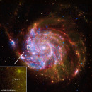 ULX-1 вблизи спирального рукава галактики Вертушка (Messier 101)