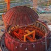 Embedded thumbnail for Установка купольной части внутренней защитной оболочки реактора энергоблока № 2 Ленинградской АЭС -2