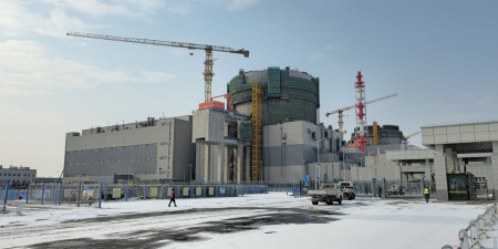 Общий вид третьего энергоблока ВВЭР-1200 АЭС «Сюйдапу» в Китае