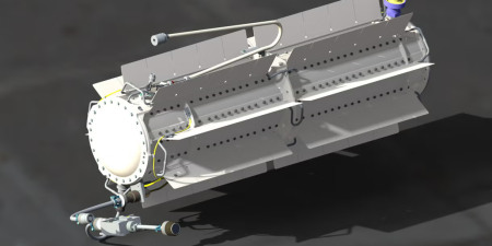 Концептуальное изображение РТГ нового поколения L3Harris в полетной конфигурации