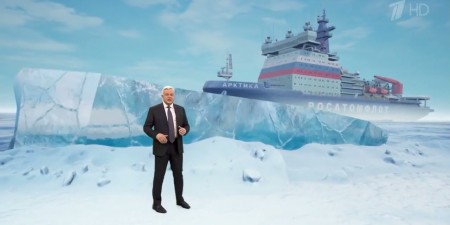 Embedded thumbnail for Самый мощный в мире атомный ледокол &quot;Арктика&quot; повел караван судов из Певека в Архангельск