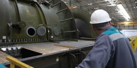 Embedded thumbnail for Демонстрация первой тихоходной турбины для АЭС на Ленинградском Металлическом заводе